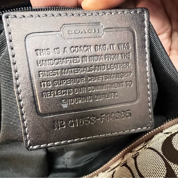 COACH Signature Bleecker Khaki Brown Handbag F14385 - Picture 8 of 12